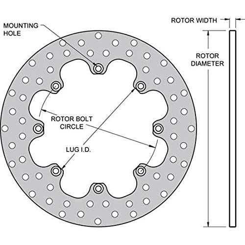Rear Rotor-SuperAlloy-Drilled Drag