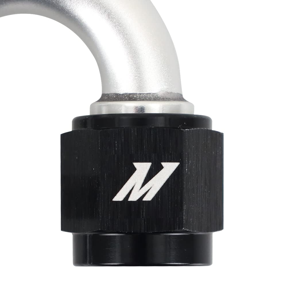 180-Degree Mishimoto Push-Lock Fitting, 10AN