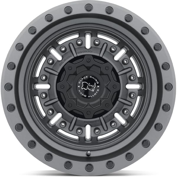 Hard Black Rhino Alloys ABRAMS 17X8.5, 6X5.5, 4.04, 18mm TEXTURED MATTE GUNMETAL - 1785ABR-86140G12
