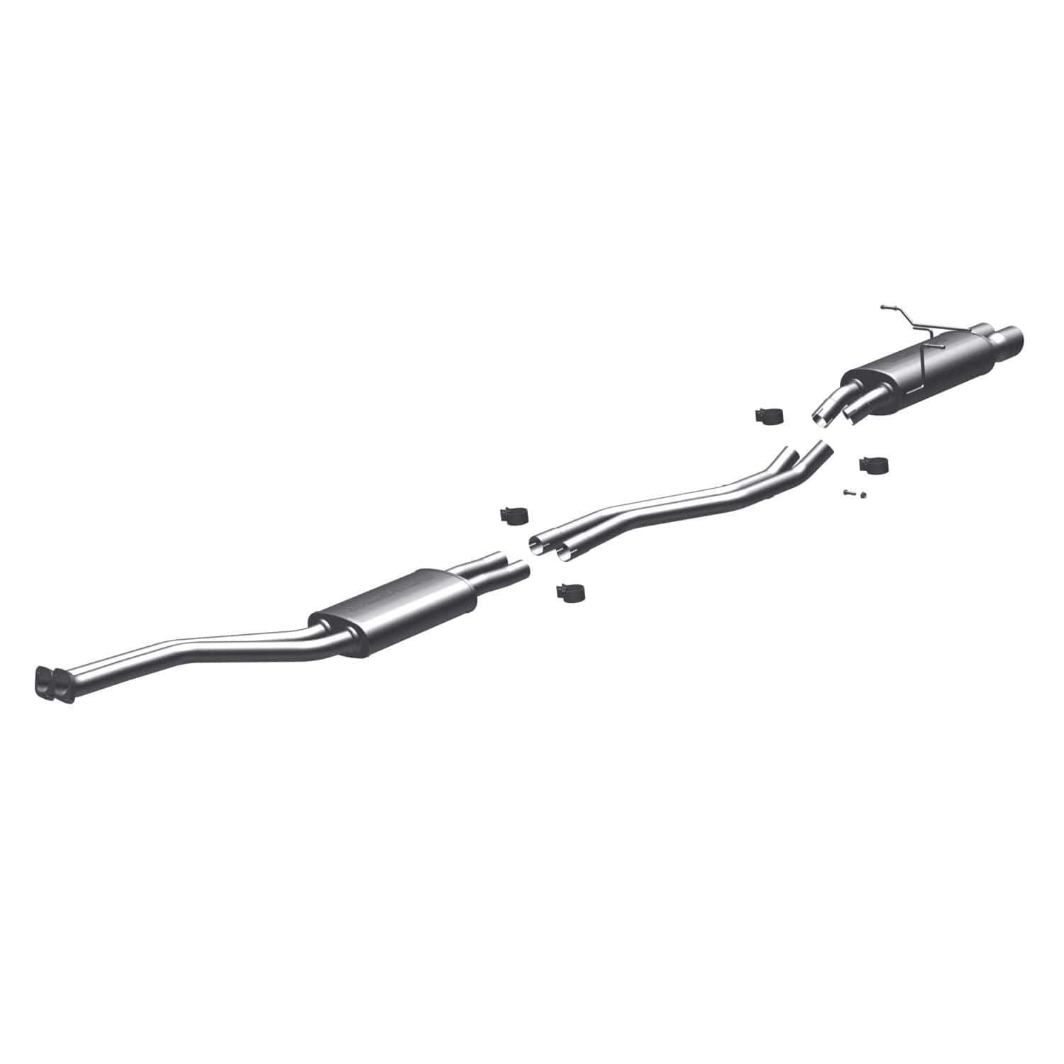 Cat-Back MagnaFlow Performance Exhaust System 16465 - Touring Series, Stainless Steel 2in Main Piping, Dual Straight Driver Side Rear Exit, Polished 3.5in Exhaust Tip - Z3 Performance Exhaust Kit