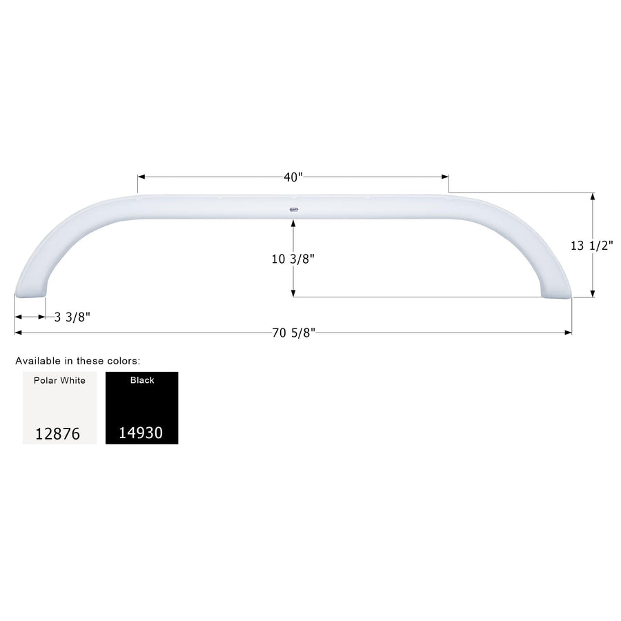 Fender Skirt ICON 14930, Tandem, Forest River, FS2876, Black