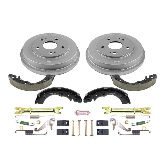 Power Stop KOE15318DK Rear Replacement Brake Kit-OE Brake Drums & Ceramic Brake Pads For Honda Accord, Honda CR-V, Honda Civic, Honda Fit [Model Specific]