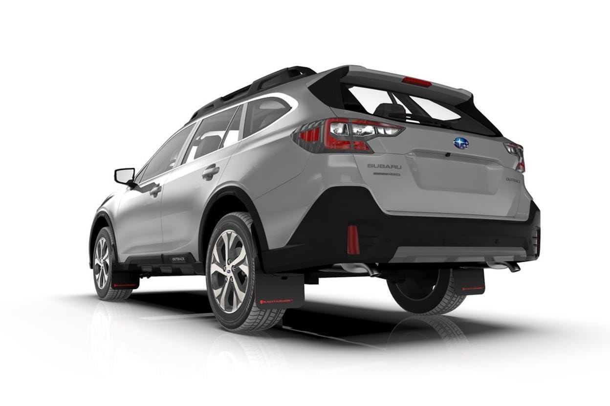 Rally Armor Black UR Mud Flap w/White Logo FITS 20+ Subaru Outback MF66-UR-BLK/WH