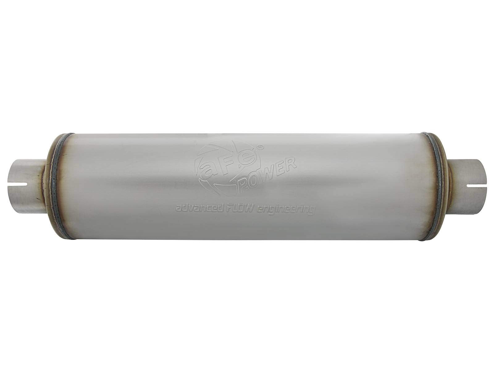 MACH Force-Xp Muffler AFE Filters 49M00024 409 Stainless Steel 3.5 in. Inlet/Center Outlet 24 in. Body/Round 7 in. Body Diameter