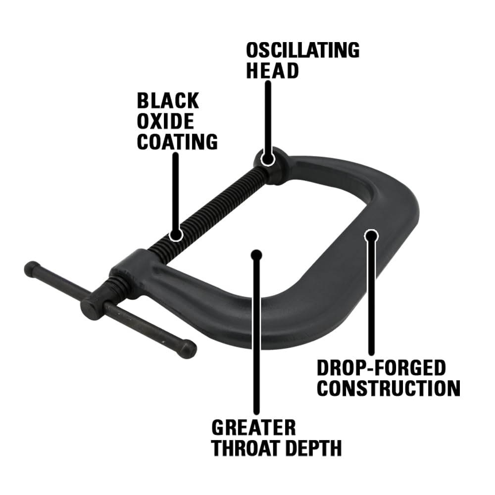 Wilton C-Clamp Columbian, 3" Opening, 2-7/16" Throat, 3500 Lbs. Clamping Force (Model H403)