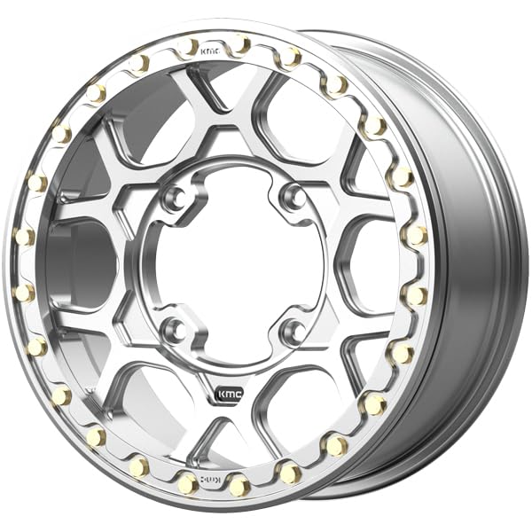KMC Wheels KS433 Powersports 15X6 4X137 RAW-MACH-FRG 38MM - KS43356048538A