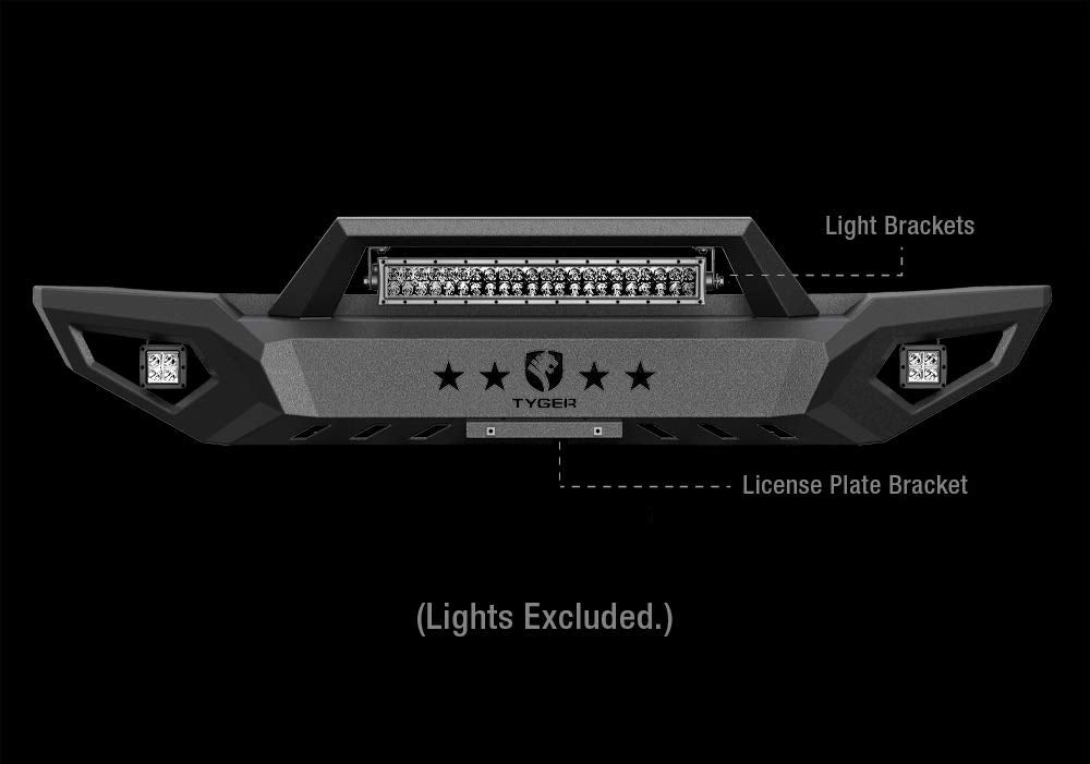 Tyger Auto TG-BP6T80668 Front Bumper Kit Tyger Fury Compatible with 2007-2014 Toyota FJ Cruiser | Textured Black | Rock Crawler