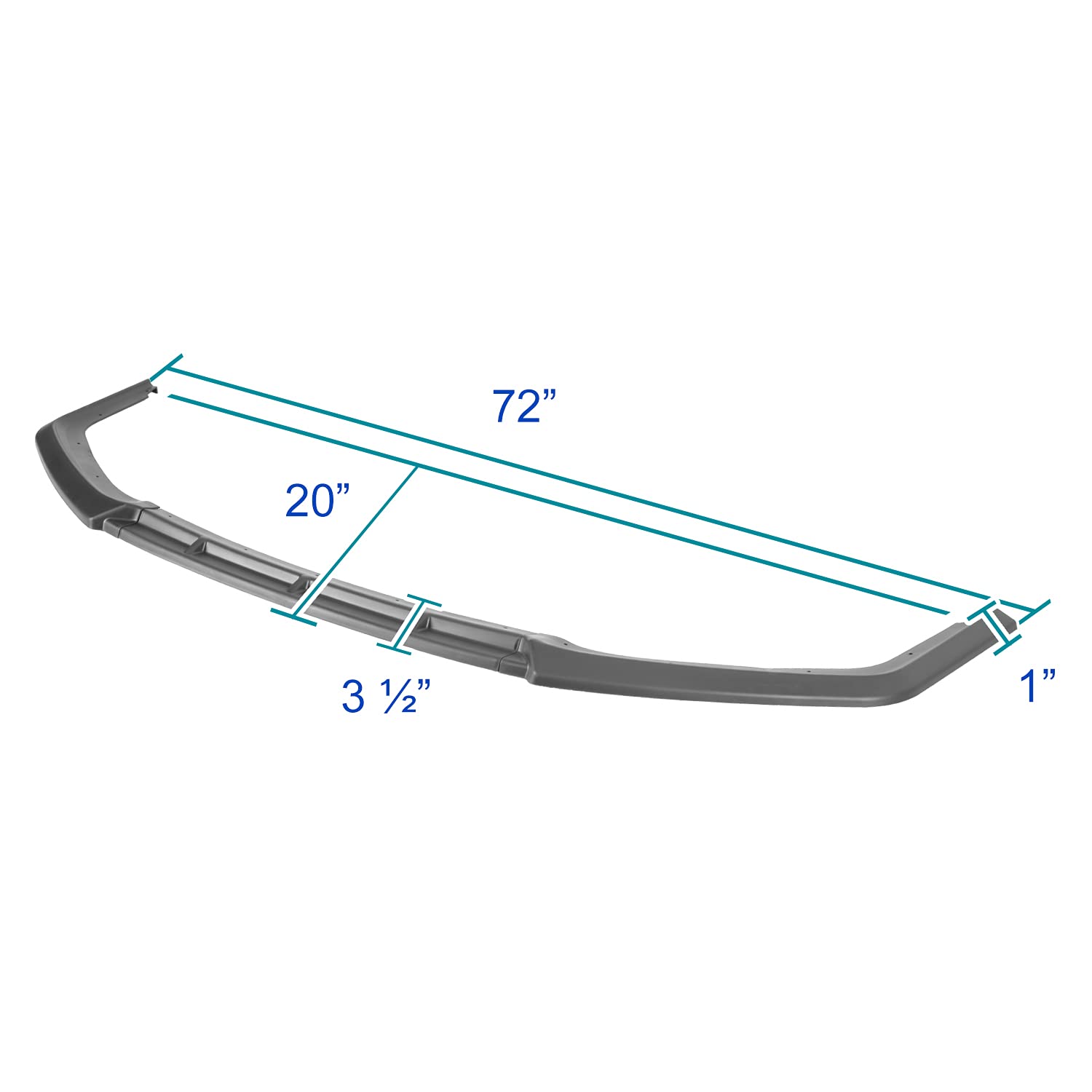 Matte Black Spec-D Tuning Front Bumper Lip Spoiler Compatible with 2017-2021 Honda Civic Si Hatchback