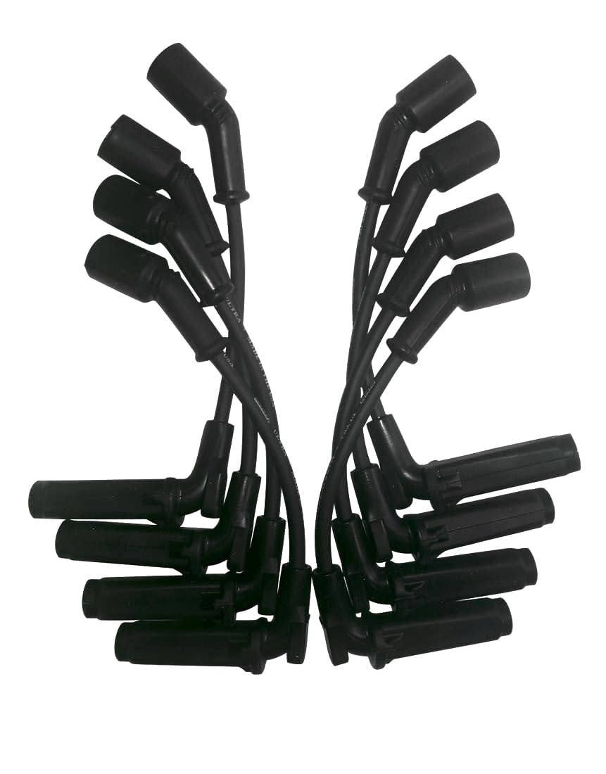 Moroso Ultra Series 51032 Black Spark Plug Wires, GM LS, 9.75" Length, 90 Degree Plug Ends