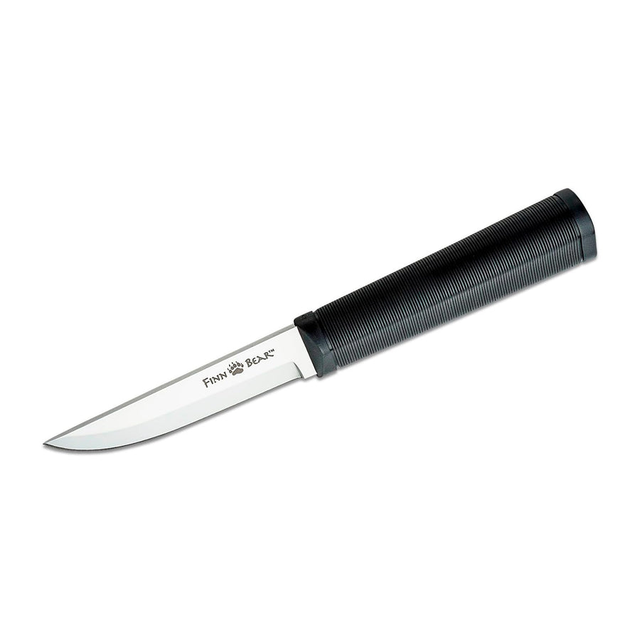 Cold Steel 4" Finn Bear Durable Compact German 4116 Stainless Steel Fixed Blade Straight Back Outdoor Game Hunting Utility Knife, 4-1/2" Textured Handle, Secure-Ex Sheath