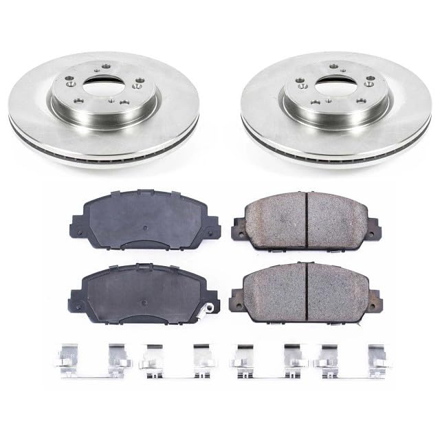 Power Stop Autospecialty KOE6777 Front Replacement Brake Kit-OE Brake Rotors & Ceramic Brake Pads For Honda Accord 2013-2017 | Honda HR-V 2016-2022 [Vehicle Specific]