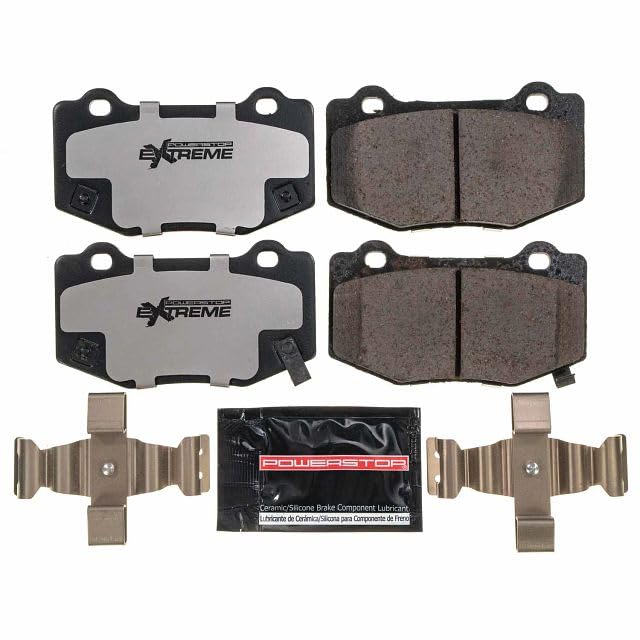 Power Stop Z26-1718 Z26 Extreme Performance Carbon-Ceramic Brake Pads For Cadillac ATS-V | Chevy Camaro SS | Corvette Sting Ray | Ford Mustang Shelby GT350