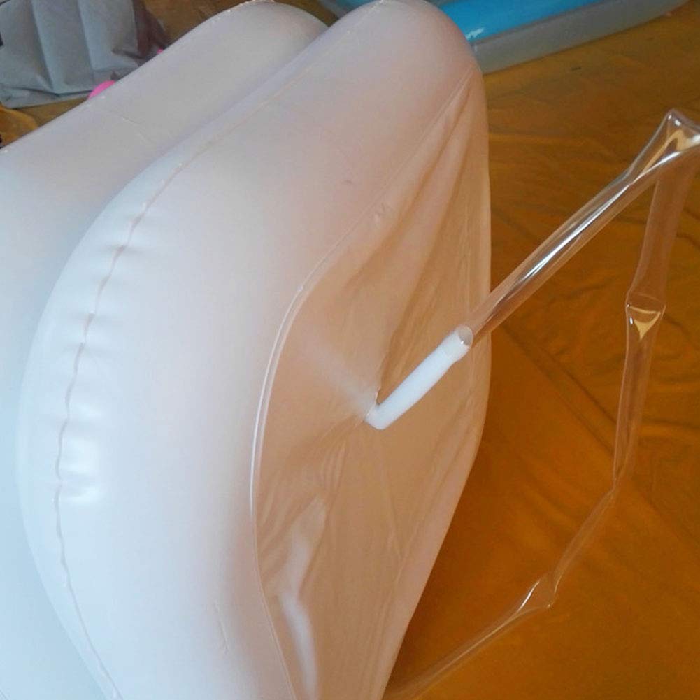 portable inflatable hair washer, inflatable shampoo basin with drain tube, bedside shower system for washing hair in bed, elderly, injured and handicapped