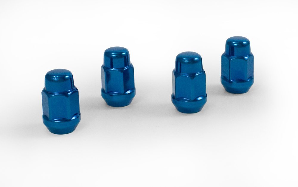 Gorilla 41137BL Automotive Acorn Bulge Blue Seat Lug Nuts (12mm x 1.50 Thread Size)