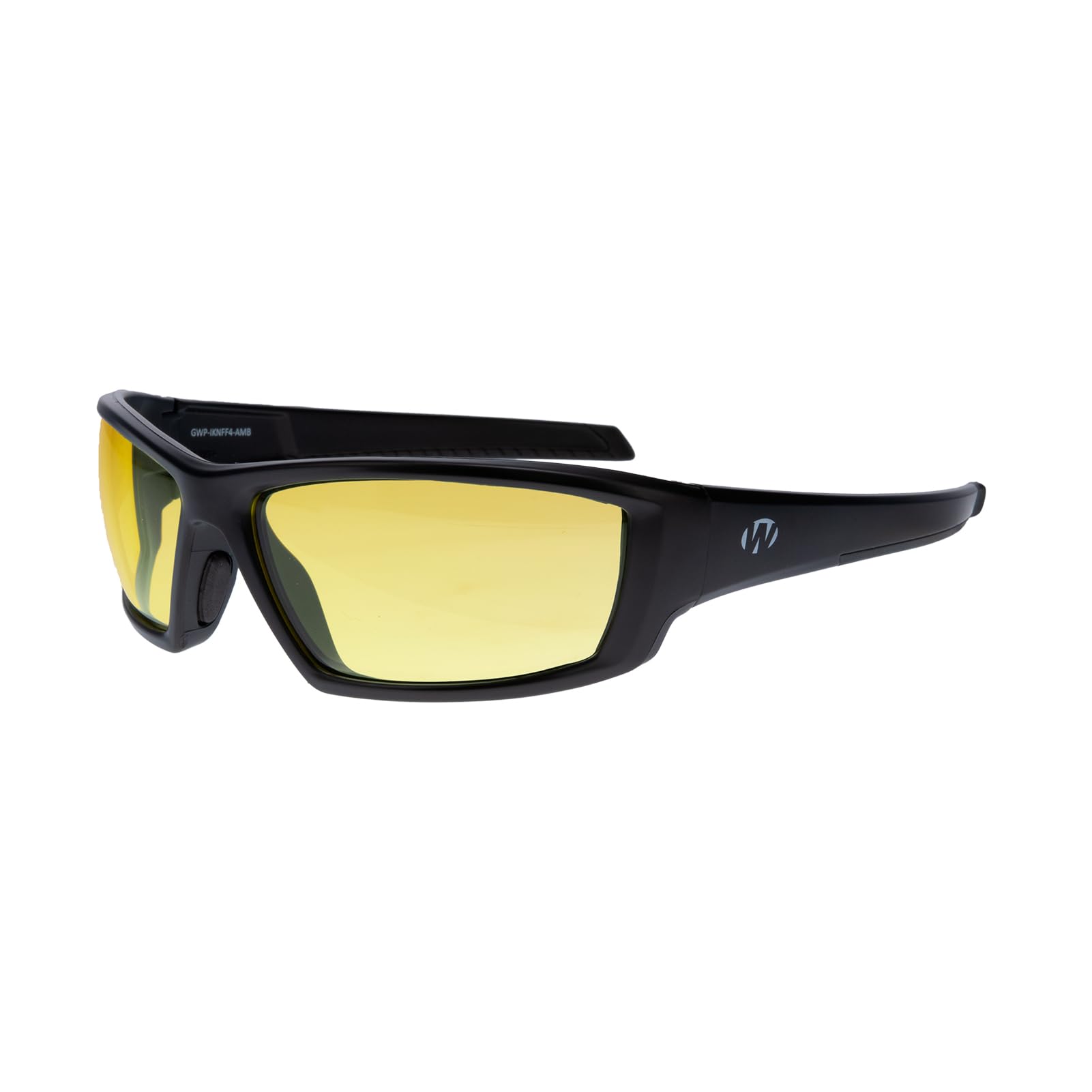 Walker's Vector IKON Full Frame Shooting Glasses | Impact-Resistant Non-Slip Frame Hunting Shooting Eyesight Protection Glasses, Microfiber Lens Cloth & Carry Case Included, Amber