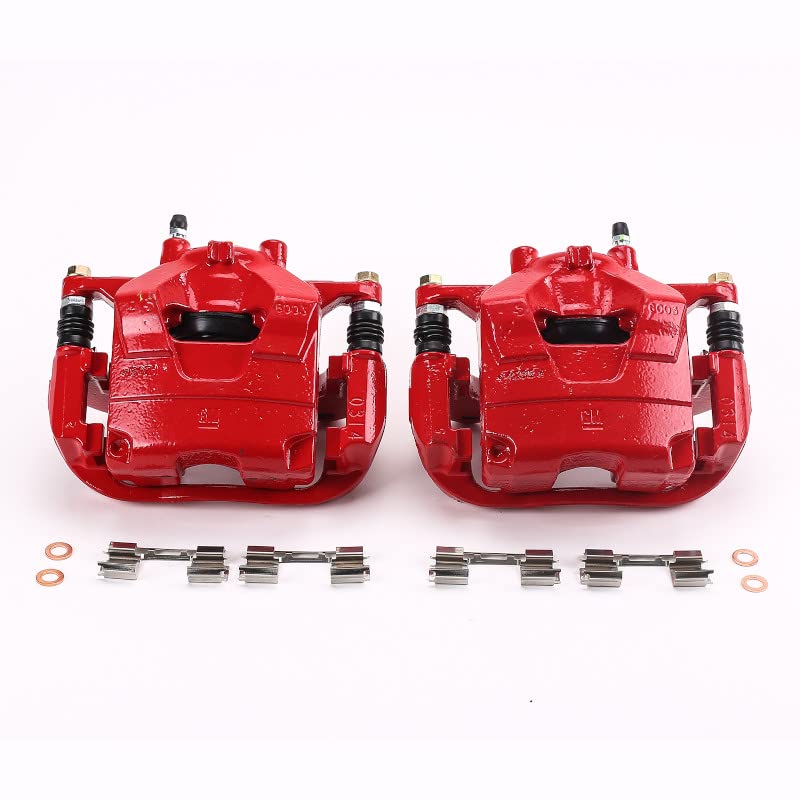 Power Stop S5328 Front Caliper Pair Powder Coated For Buick Encore, Buick Verano, Chevrolet Cruze, Chevrolet Orlando, Chevrolet Trax, Chevrolet Volt [Model Specific]
