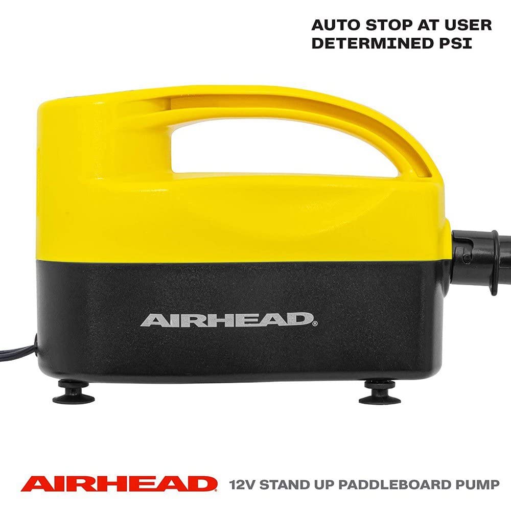 Stand Up Paddleboard Pump (SUP) Airhead 12V | Up to 15 PSI with Pneumatic Reader That Auto Stops at Set Pressure