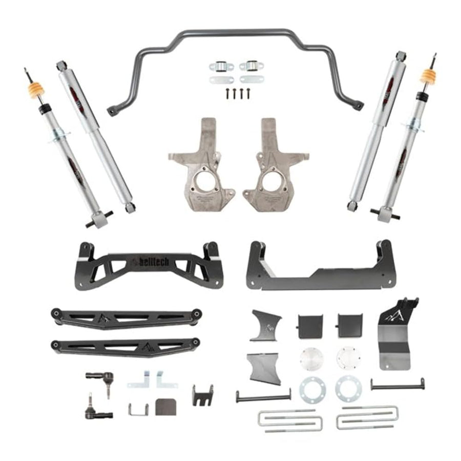 150203TPS Belltech 7” Trail Performance Suspension Lift Kit- fits 2016-18 Silverado/Sierra 1500 4WD includes front sway bar