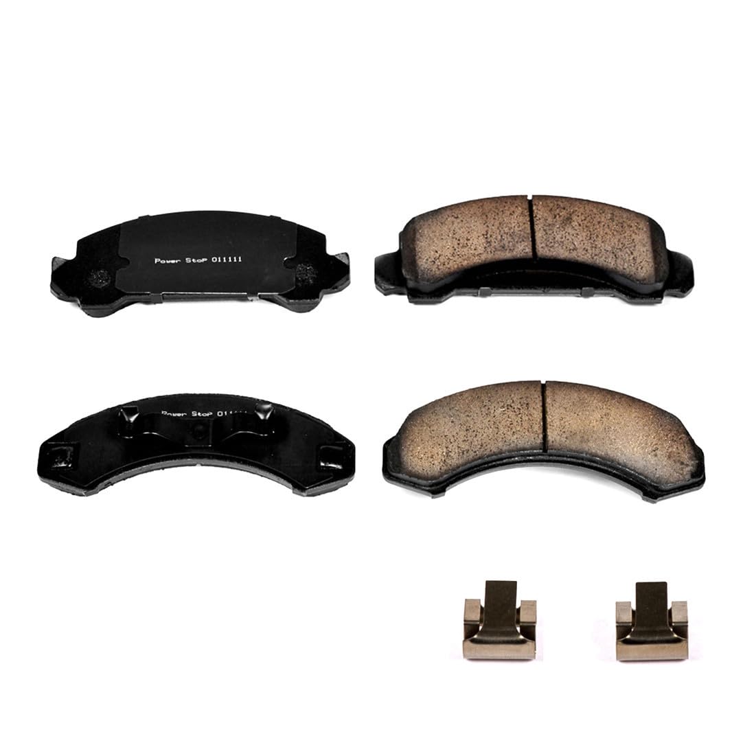 Power Stop Brake Kit Front For Ford Aerostar 1987-97 |Bronco II 1984-90 |Explorer 1991-94 |Ranger 1983-94 |Mazda B2300 1994 |Mazda B3000 1994 - Ceramic Brake Pads With Installation Hardware, 17-249