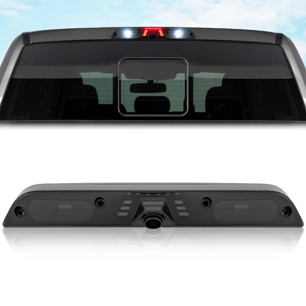 Ultra Bright Premium RECON 3rd Brake Light Fits 17-23 Super Duty (F250, F350, F450, F550) 15-25 F150 & 19-25 Ranger - Fits Models with Cargo Bed Camera - CREE XML LEDs - Smoked Lens