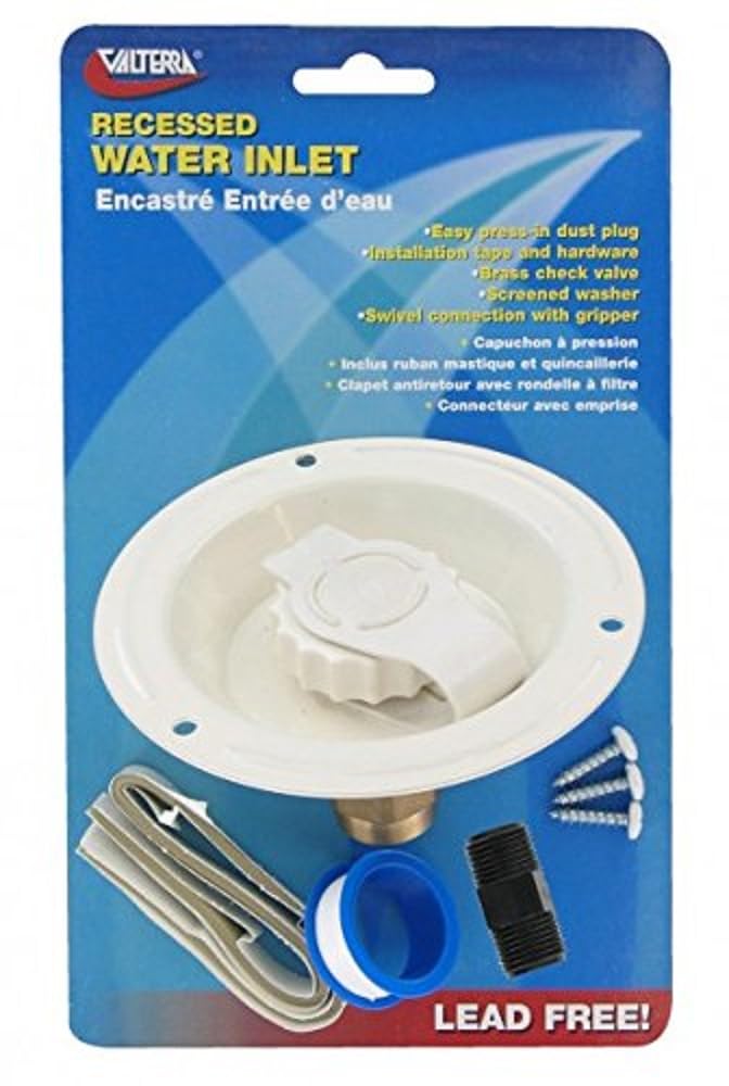 Colonial White Valterra A010177LFV Metal Recessed Water Inlet