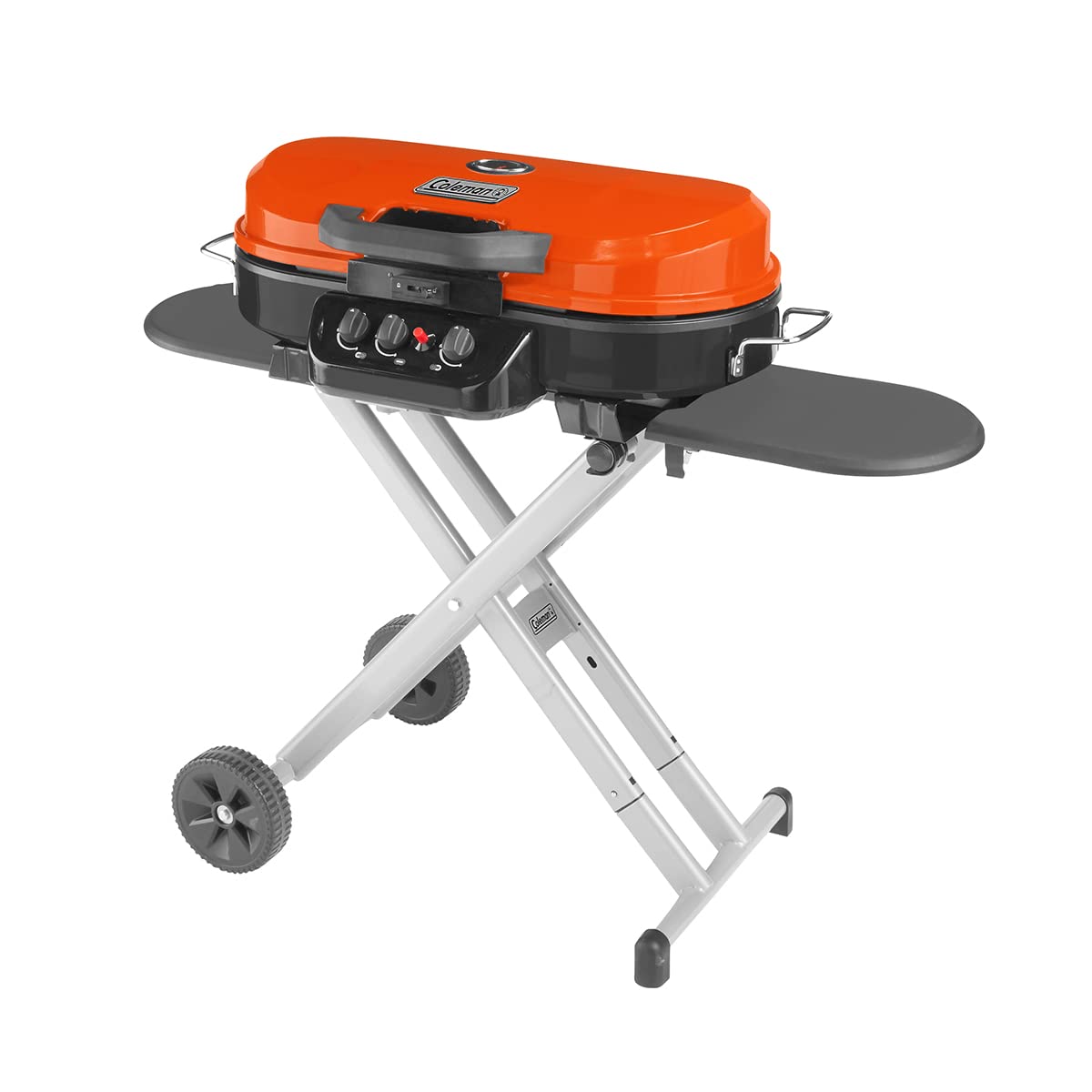 RoadTrip Coleman 285 Portable Stand-Up Propane Grill with 3 Adjustable Burners & Instastart Ignition, 20,000 BTUs of Power for Outdoor Cooking, Camping, Tailgating, Grilling, BBQs, & More