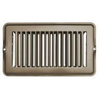 Metal Floor Register, RV Designer H872, Undampered, 7.5 inch x 3.75 inch, Tan, Interior Hardware