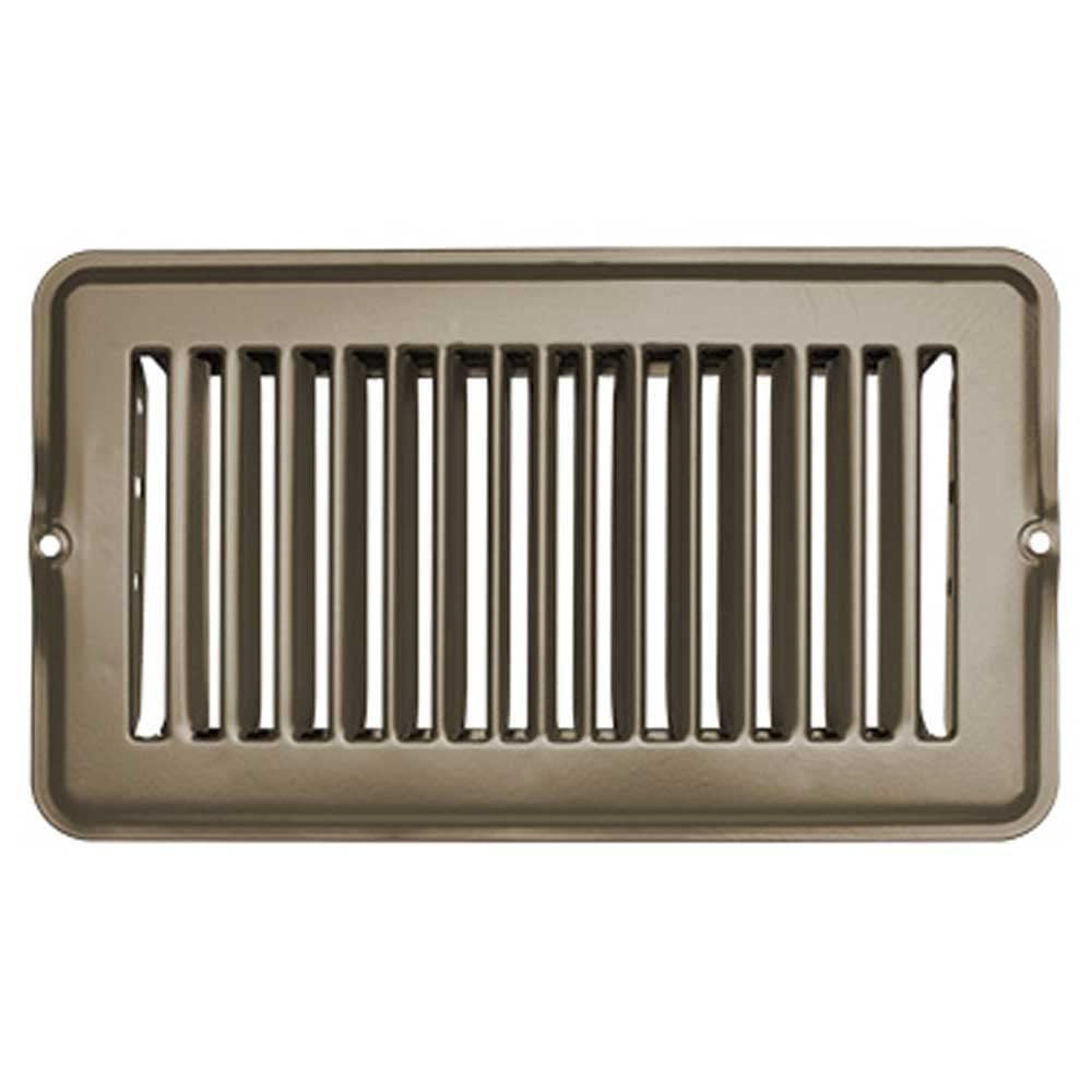 Metal Floor Register, RV Designer H872, Undampered, 7.5 inch x 3.75 inch, Tan, Interior Hardware