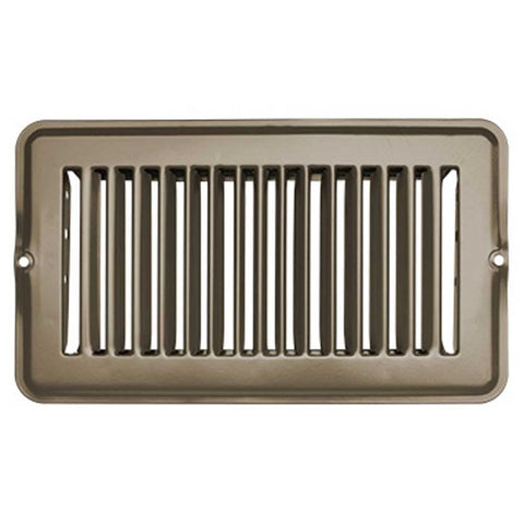 Metal Floor Register, RV Designer H872, Undampered, 7.5 inch x 3.75 inch, Tan, Interior Hardware