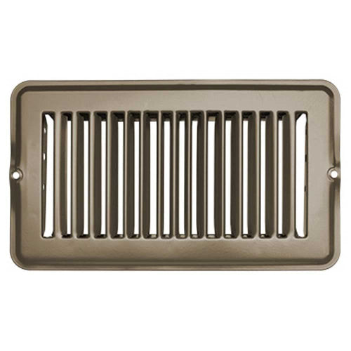 Metal Floor Register, RV Designer H872, Undampered, 7.5 inch x 3.75 inch, Tan, Interior Hardware