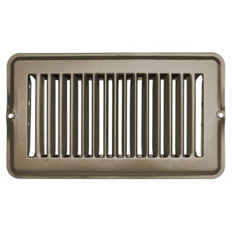 Metal Floor Register, RV Designer H872, Undampered, 7.5 inch x 3.75 inch, Tan, Interior Hardware