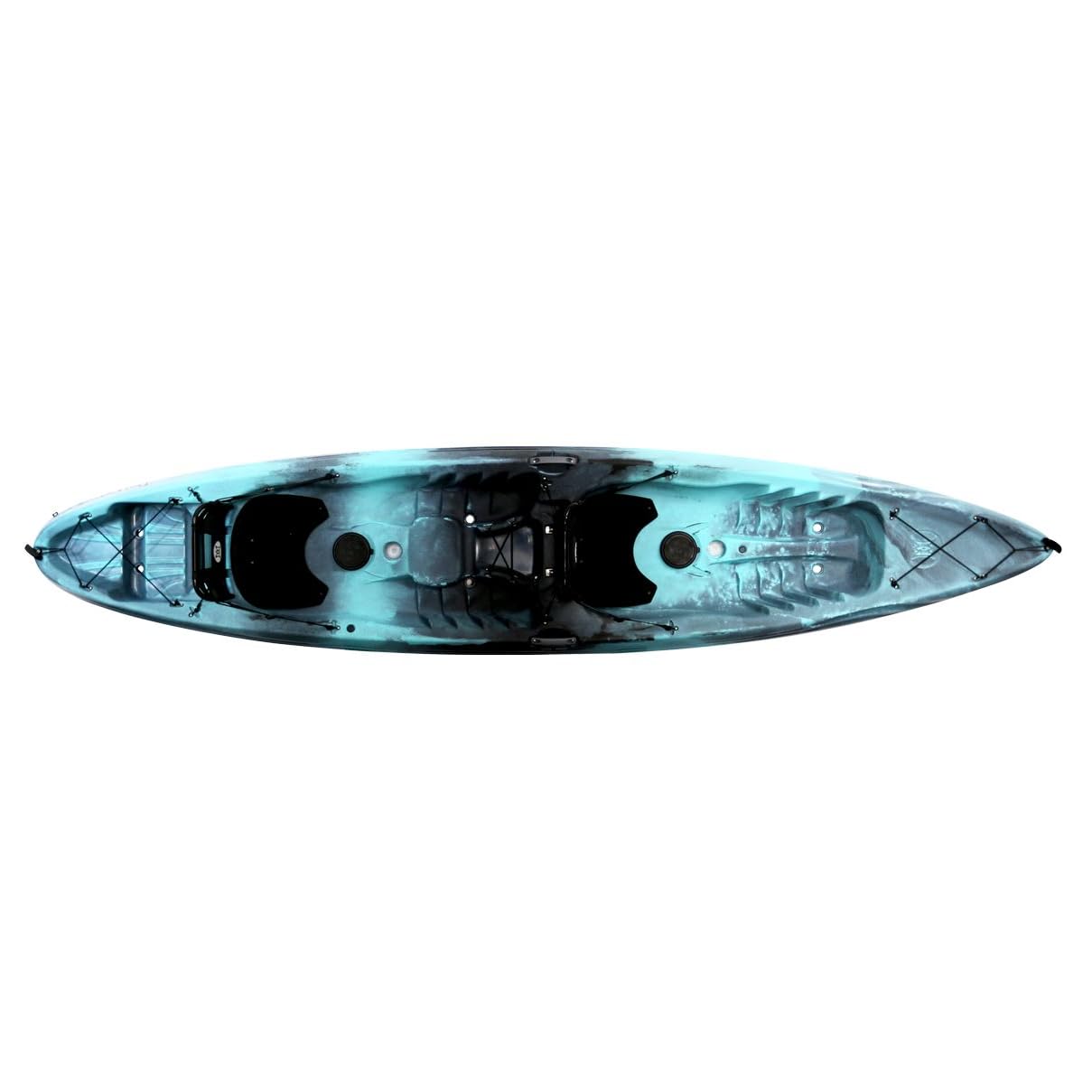 Kayaks Perception Tribe 13.5 Sit on Top Tandem Kayak for All-Around Fun Large Rear Storage with Tie Downs, Dapper