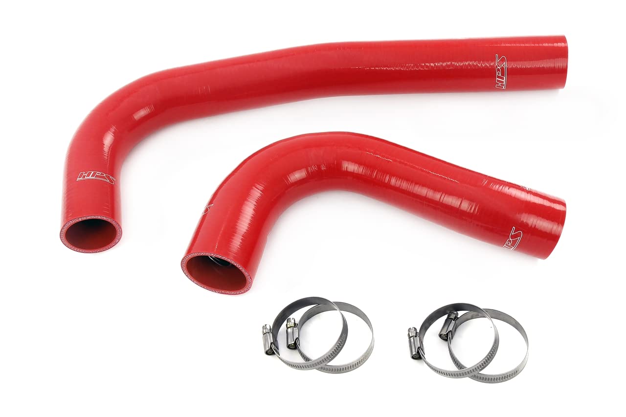 HPS Performance Silicone Red Radiator Hose Kit Coolant Compatible for 2010-2012 Dodge Ram 2500 3500 Pickup 6.7L Diesel Cummins, 57-1308-RED