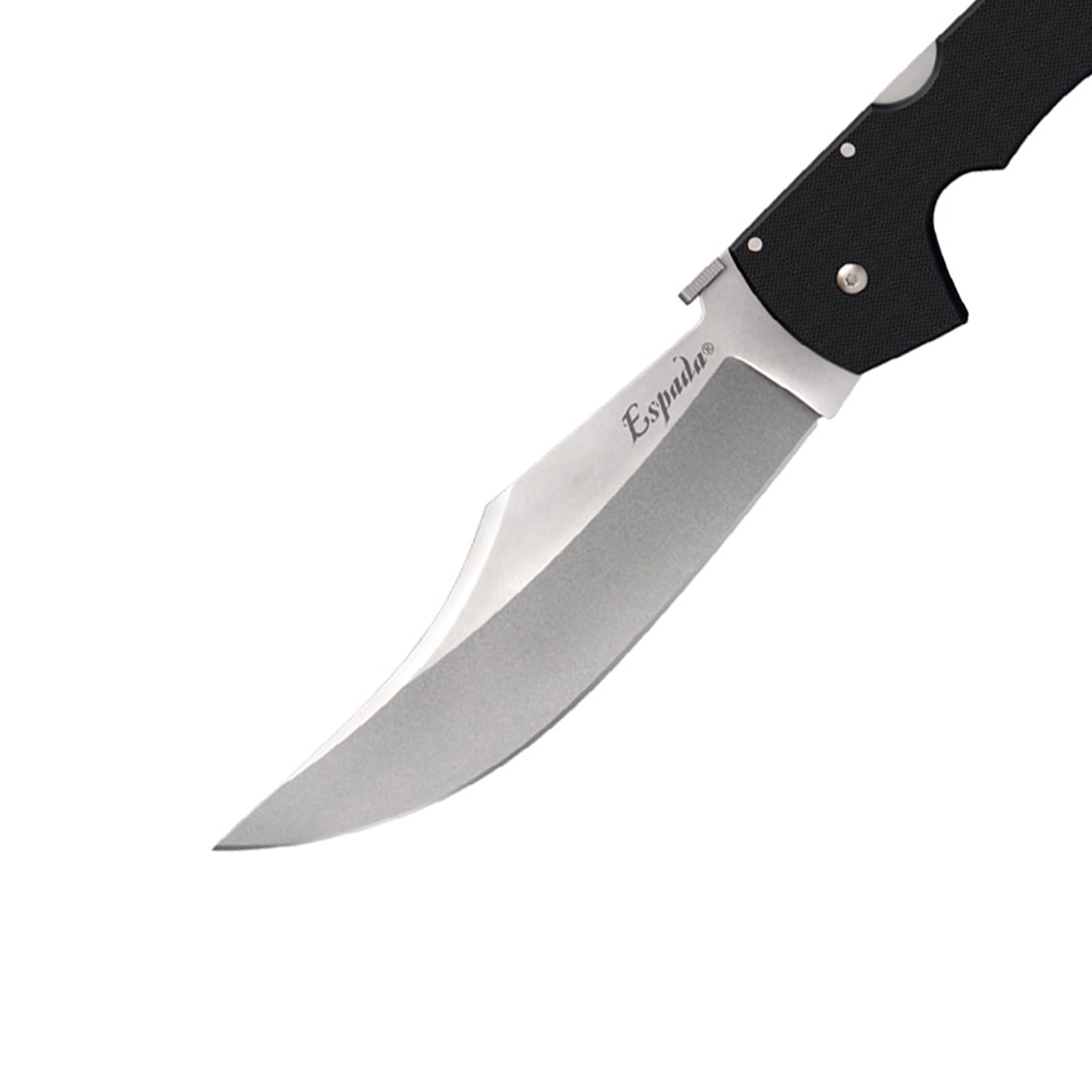 G-10 Cold Steel Folding Knife, X-Large Espada, 7 1/2" stonewashed Blade, Ambidextrous Stainless Pocket/Belt Clip
