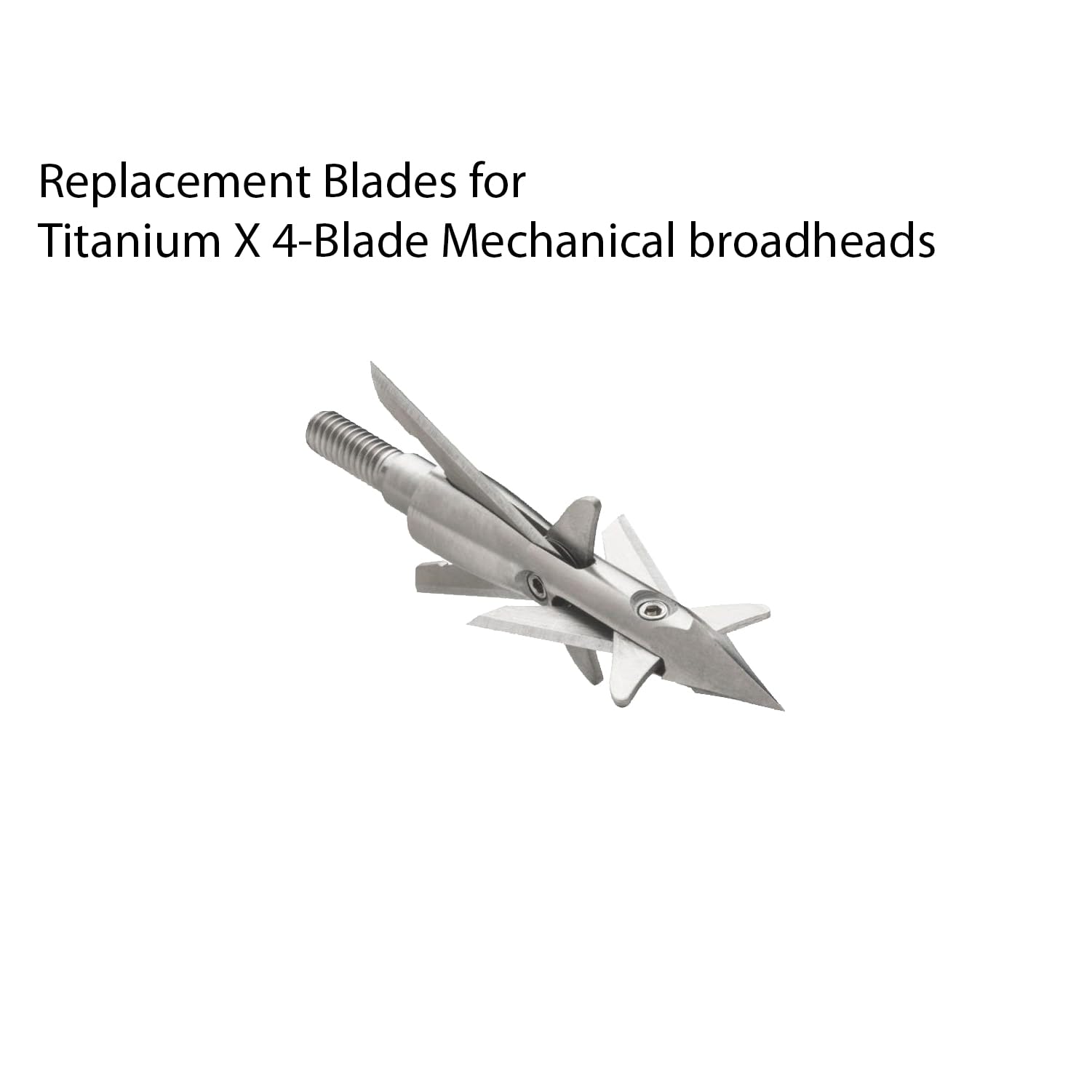 Replacement Blades TRUGLO for TITANIUM X Broadheads - Complete Set of Blades for 3 Broadheads, Mechanical, 4-Blade