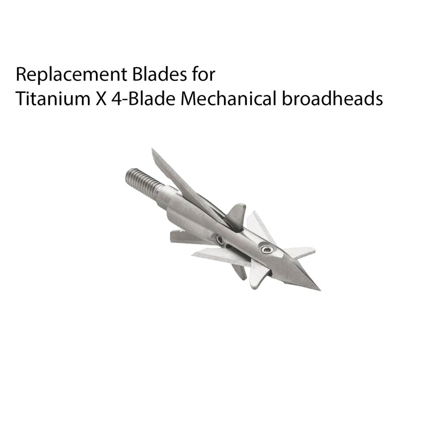 Replacement Blades TRUGLO for TITANIUM X Broadheads - Complete Set of Blades for 3 Broadheads, Mechanical, 4-Blade