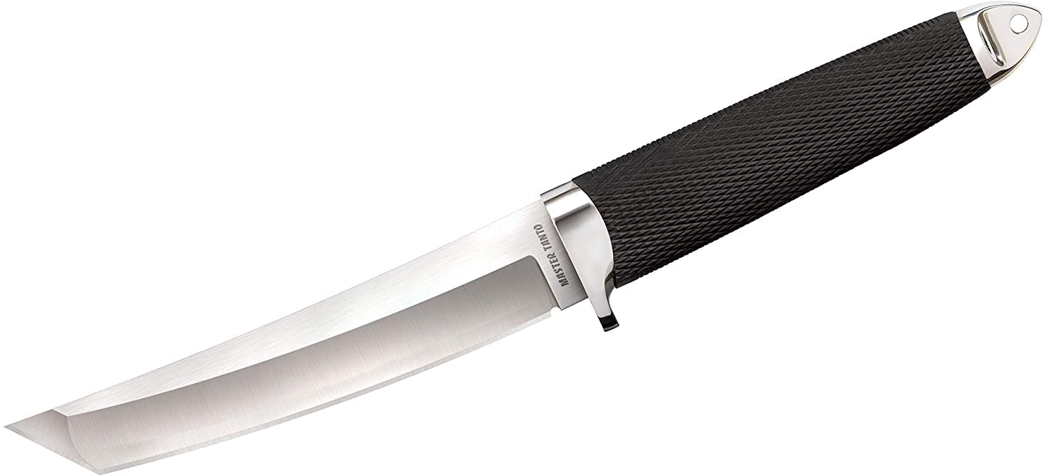 Cold Steel 6" Master Tanto VG-10 San Mai Razor-Sharp Blade 5.5" Kray-Ex Handle Military Tactical Fixed Blade Knife w/Secure-Ex Sheath