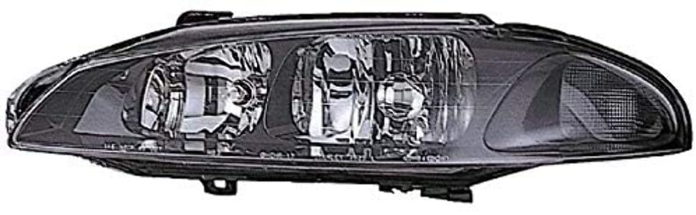 Eagle Eyes MB236-B001L Black Halogen Headlight Assembly for Car Left Head Lights 1997-1999 Mitsubishi Eclipse Driver Side