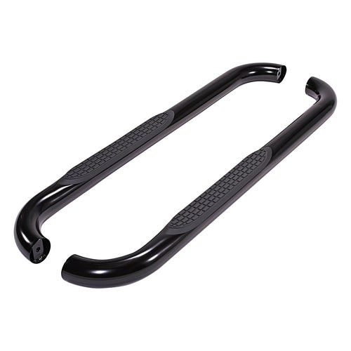 TrailFX Nerf Bars for 2020-202 Chevrolet Silverado 1500 Standard Cab Black Powder Coated Steel 3 Inch Round Bent Side Steps Slip-Resistant Step Pads Frame Body Mount Set of 2 Running Boards