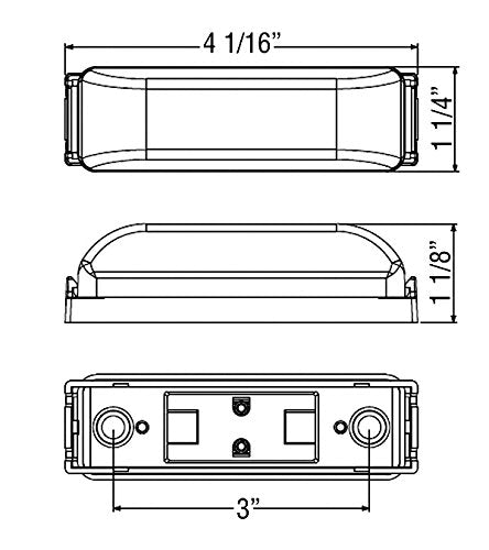 Optronics LED Marker/Clearance Light, Amber MCL63ABP
