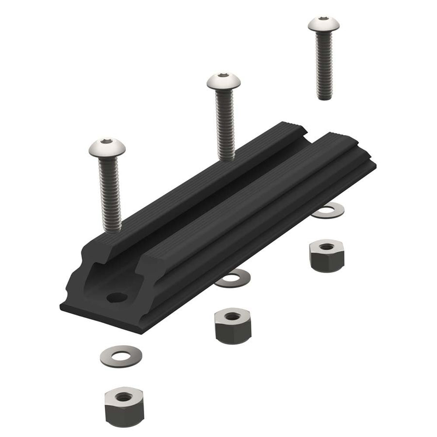 GTSL90 YakAttack GearTrac – 4" Black | 0.9" Wide Kayak Track Mount Rail for Accessories | Polymer Surface Mount with Stainless Hardware | Made in USA Yak Attack
