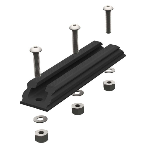 GTSL90 YakAttack GearTrac – 4" Black | 0.9" Wide Kayak Track Mount Rail for Accessories | Polymer Surface Mount with Stainless Hardware | Made in USA Yak Attack