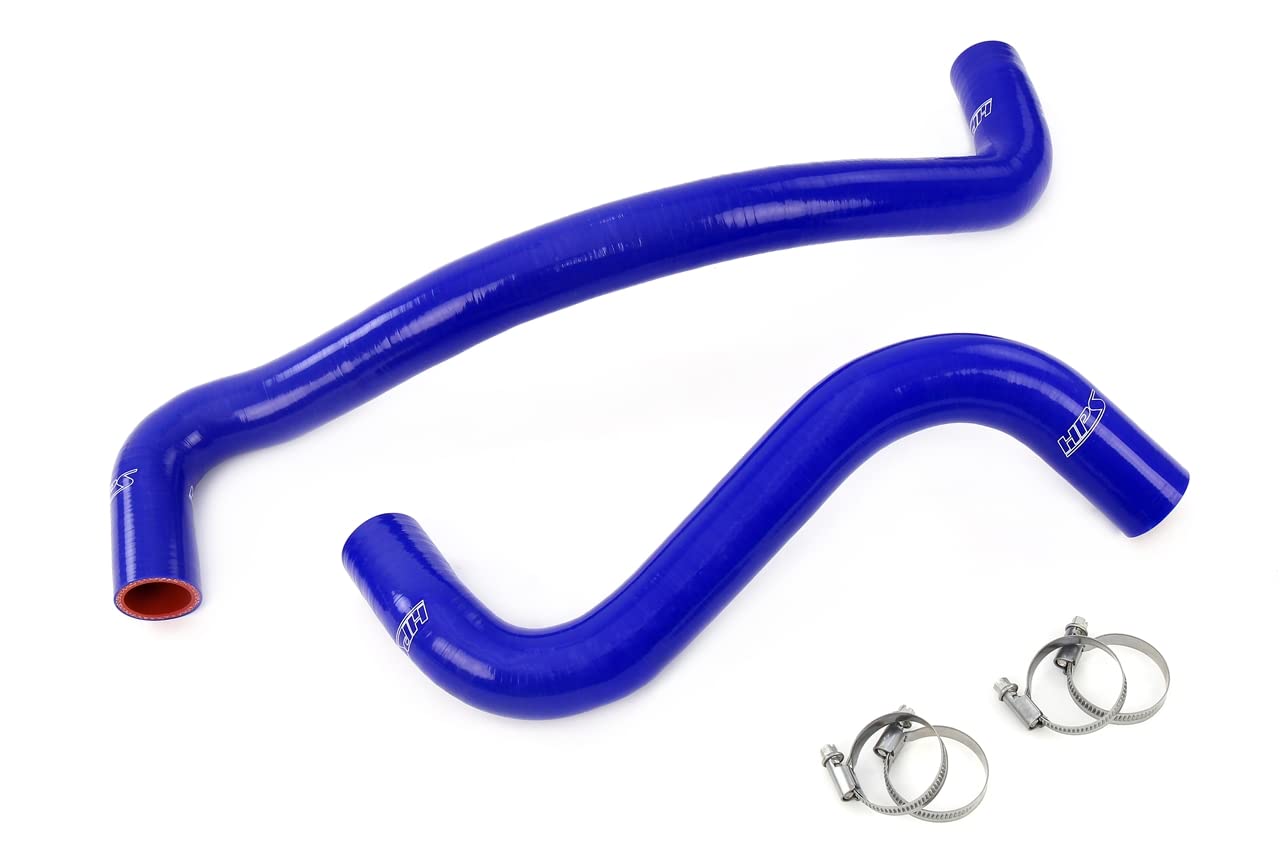 HPS Performance Silicone Blue Radiator Hose Kit Compatible for 1977-1983 Mercedes-Benz 240D 2.4L Diesel 1978-1981 300CD 1977-1981 300D 1979-1980 300TD 3.0L Diesel, 57-2044-BLUE