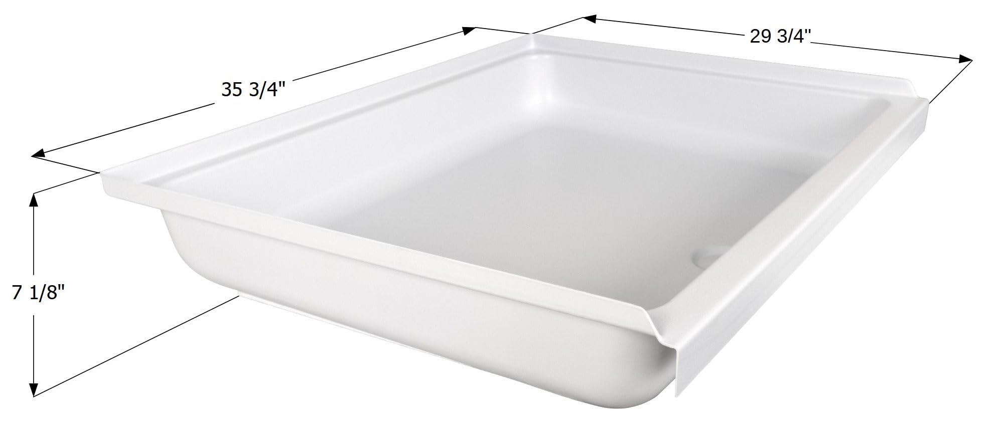 Shower Pan Assembly Icon 15460 SP3036-PW, Center Drain