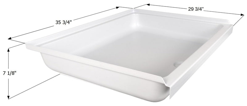 Shower Pan Assembly Icon 15460 SP3036-PW, Center Drain