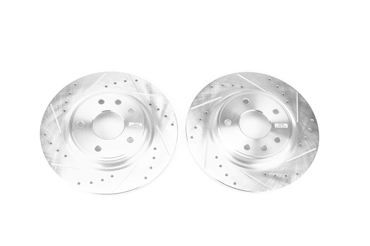 Power Stop AR86001XPR Rear Drilled and Slotted Brake Rotor Pair For Chrysler Pacifica 2017-2024, Chrysler Voyager 2020-2024 [Model Specific]