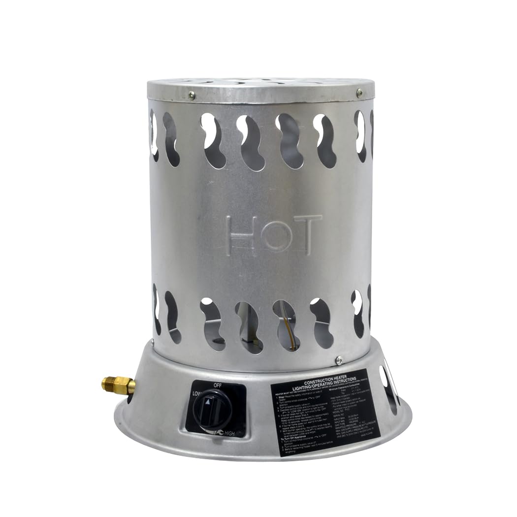 25,000 BTU Mr. Heater MH25CVX Propane Gas Convection Heater for Construction Sites, Garages, and Outdoors - Silver