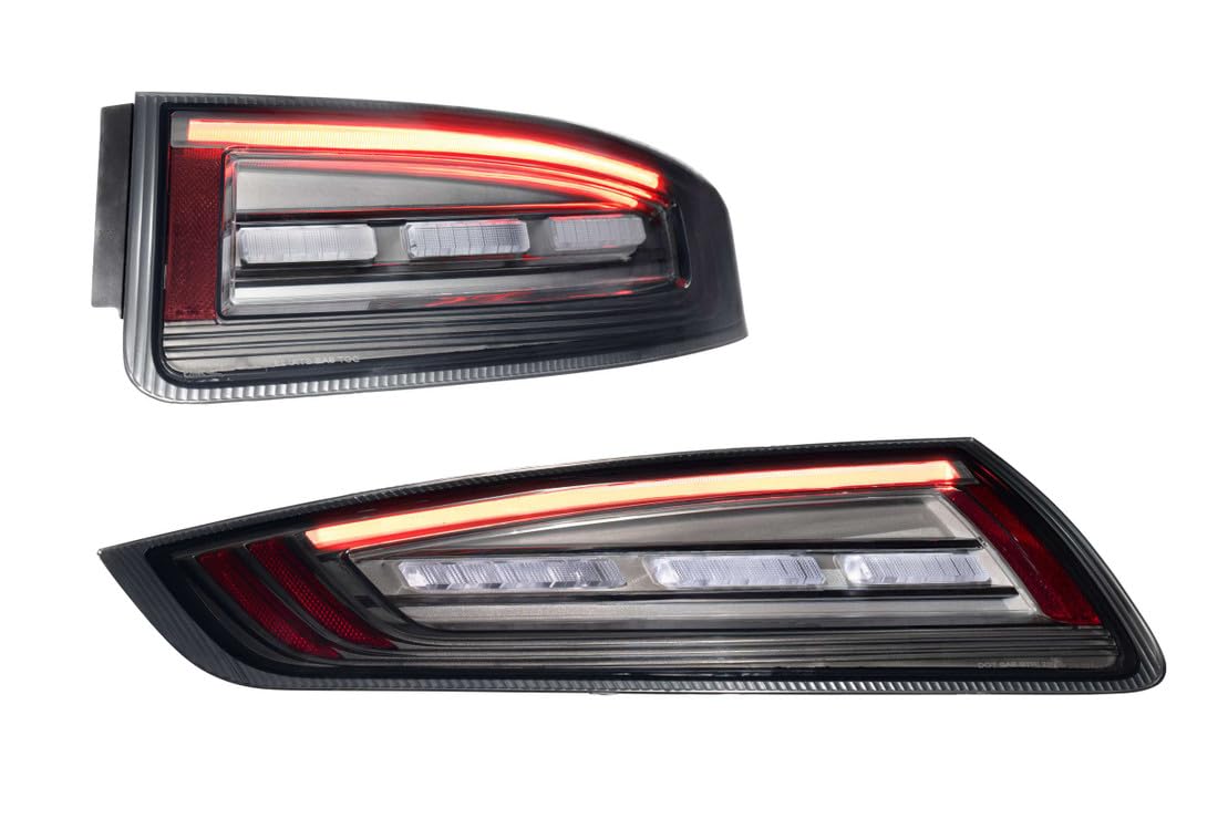 Morimoto XB LED Taillights Porsche 911 Fits 997.1 05-08, Plug and Play LED Taillight Assemblies (Smoked)