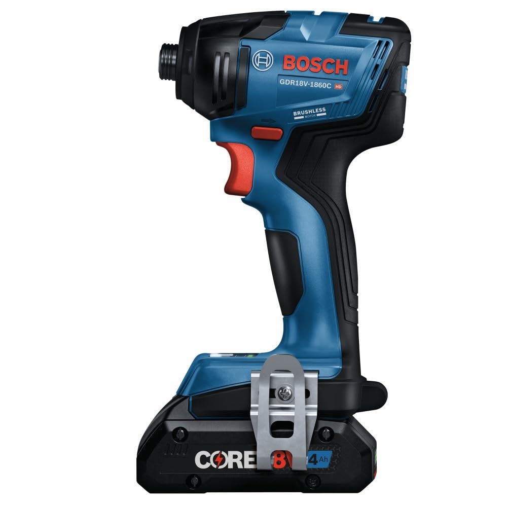 Bosch 18V GDR18V-1860CB25 Connected-Ready 1/4 In. Hex Impact Driver Kit with (2) CORE18V® 4 Ah Advanced Power Batteries and (1) Connectivity Module
