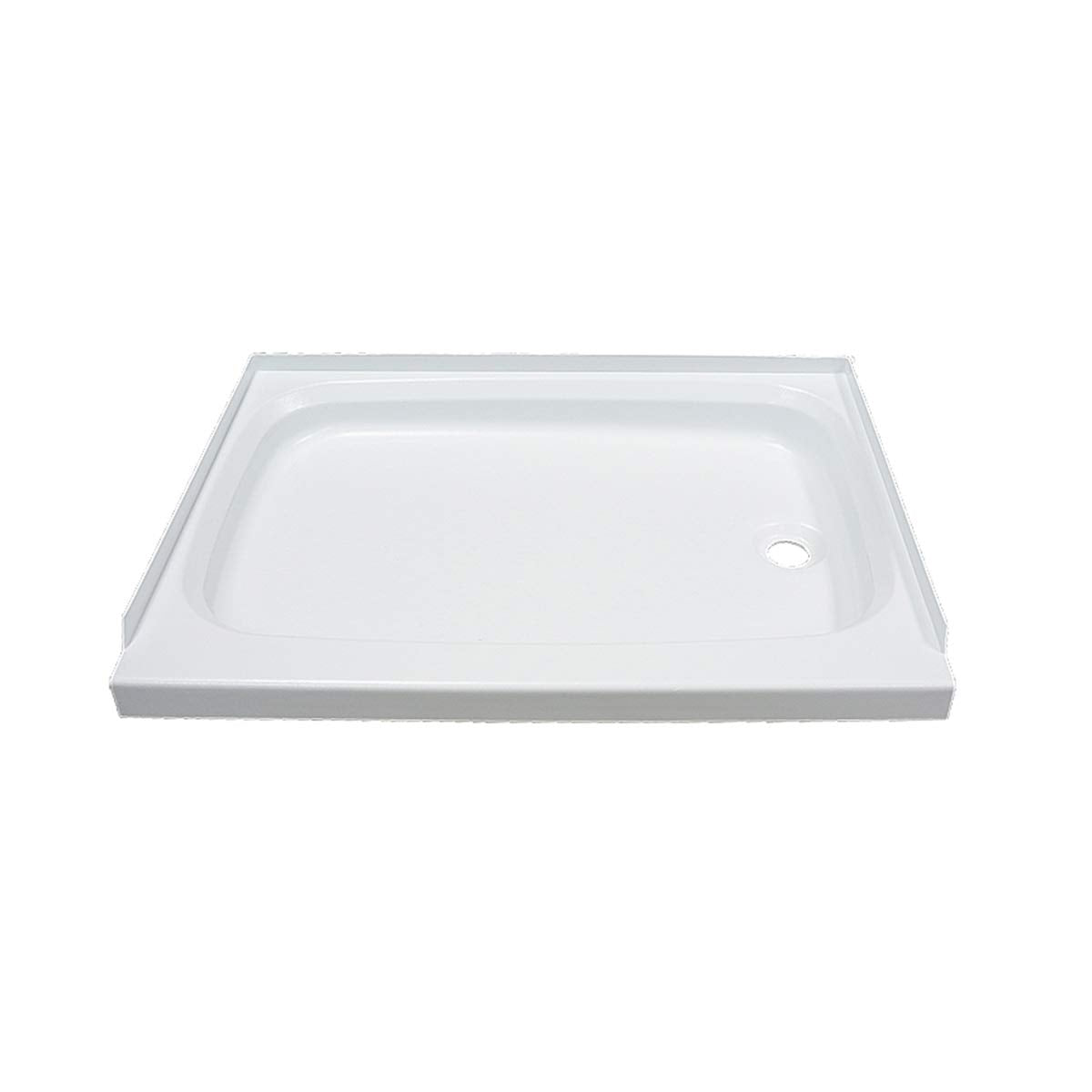 24" x 36" Lippert Replacement White Shower Pan with Right Drain for RVs, Travel Trailers, 5th Wheels, and Motorhomes - 210375